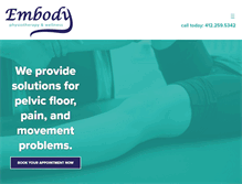 Tablet Screenshot of embody-pt.com